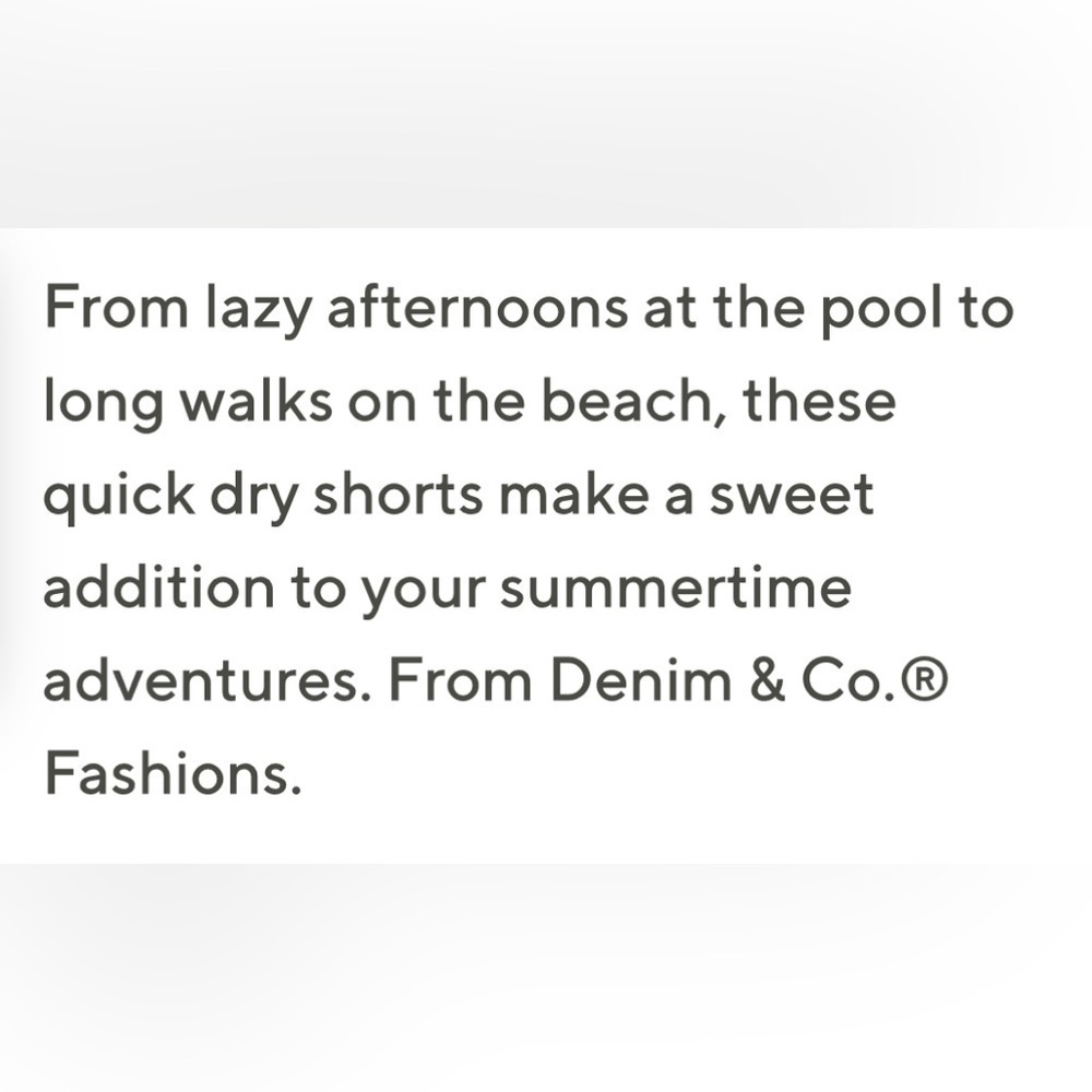 DENIM & CO D & CO. BEACH QUICK DRY SHORTS WITH ATTACHED BRIEF SIZE 22W NEW BLACK - Picture 2 of 4
